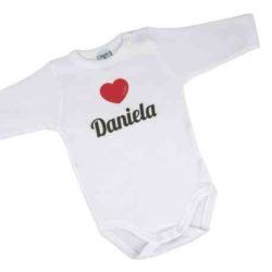 personalized baby heart body