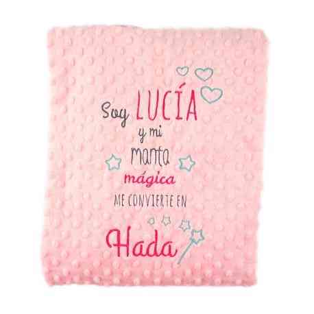 Manta Bebé Personalizada Soy y mi manta mágica me convierte en Hada -  Lullaby Bebe