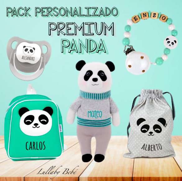 Pack Premium cadena y chupete personalizado para bebé
