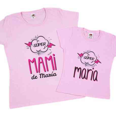 diccionario dulce Torneado Pack Personalizado Camiseta Mamá + Body/Camiseta Súper Mami / Súper Hija -  Lullaby Bebe