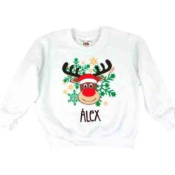 sweat-shirt personnalisé de rennes de Noël