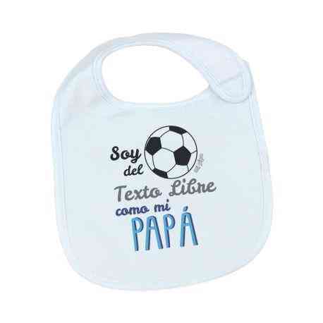 Baberos de bebé de fútbol-nombre-personalizado-número y pelota-uno tamaño-0-6  meses jersey estilo-baberos de bebé de fútbol -  México