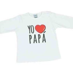 camiseta de bebé eu amo a papá