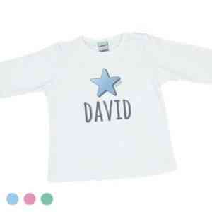 camiseta niño estrella azul