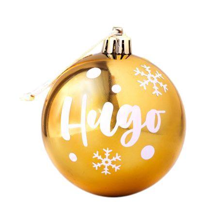 Bola de Navidad personalizada - Nieve dorada - Woowlow