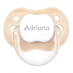 Personalized beige pacifier