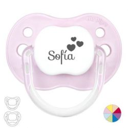 personalized hearts pacifier